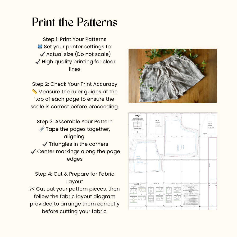 Elastic Waist Shorts – PDF Sewing Pattern